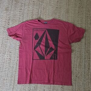 Volcom Men's Red Graphic T-Shirt